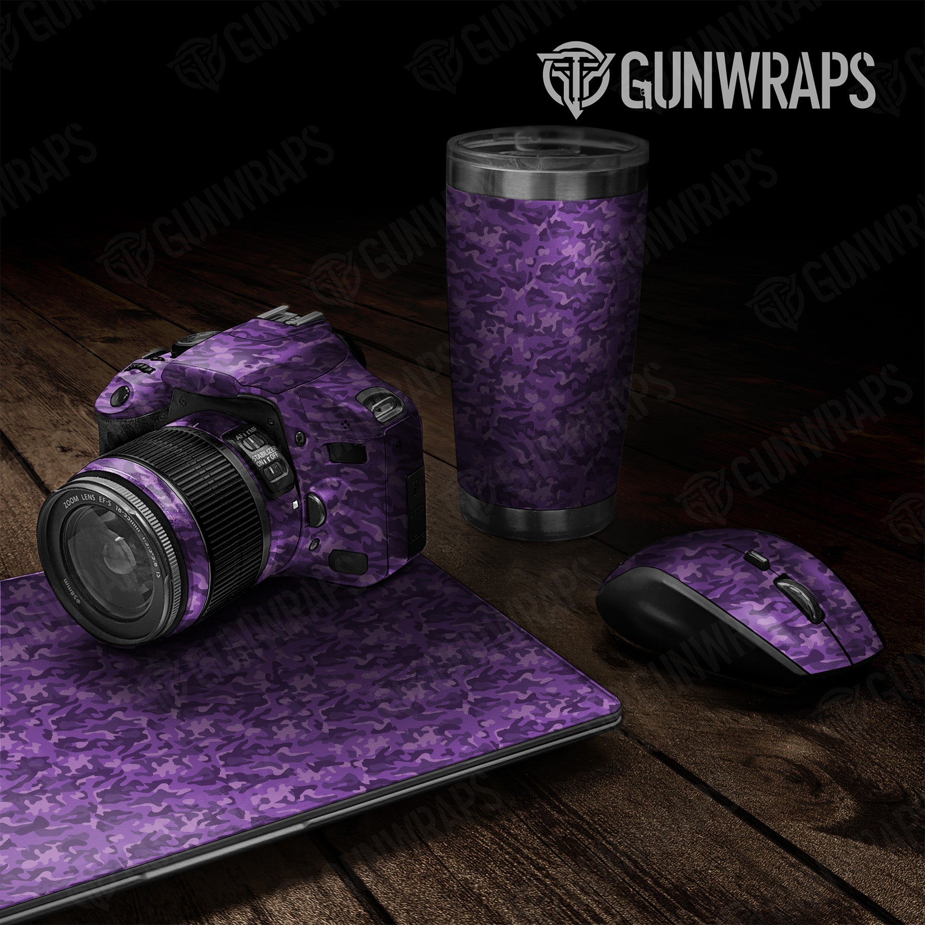 Universal Sheet Classic Elite Purple Camo Gear Skin Vinyl Wrap