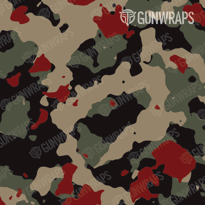 Universal Sheet Cumulus Militant Red Camo Gear Skin Vinyl Wrap