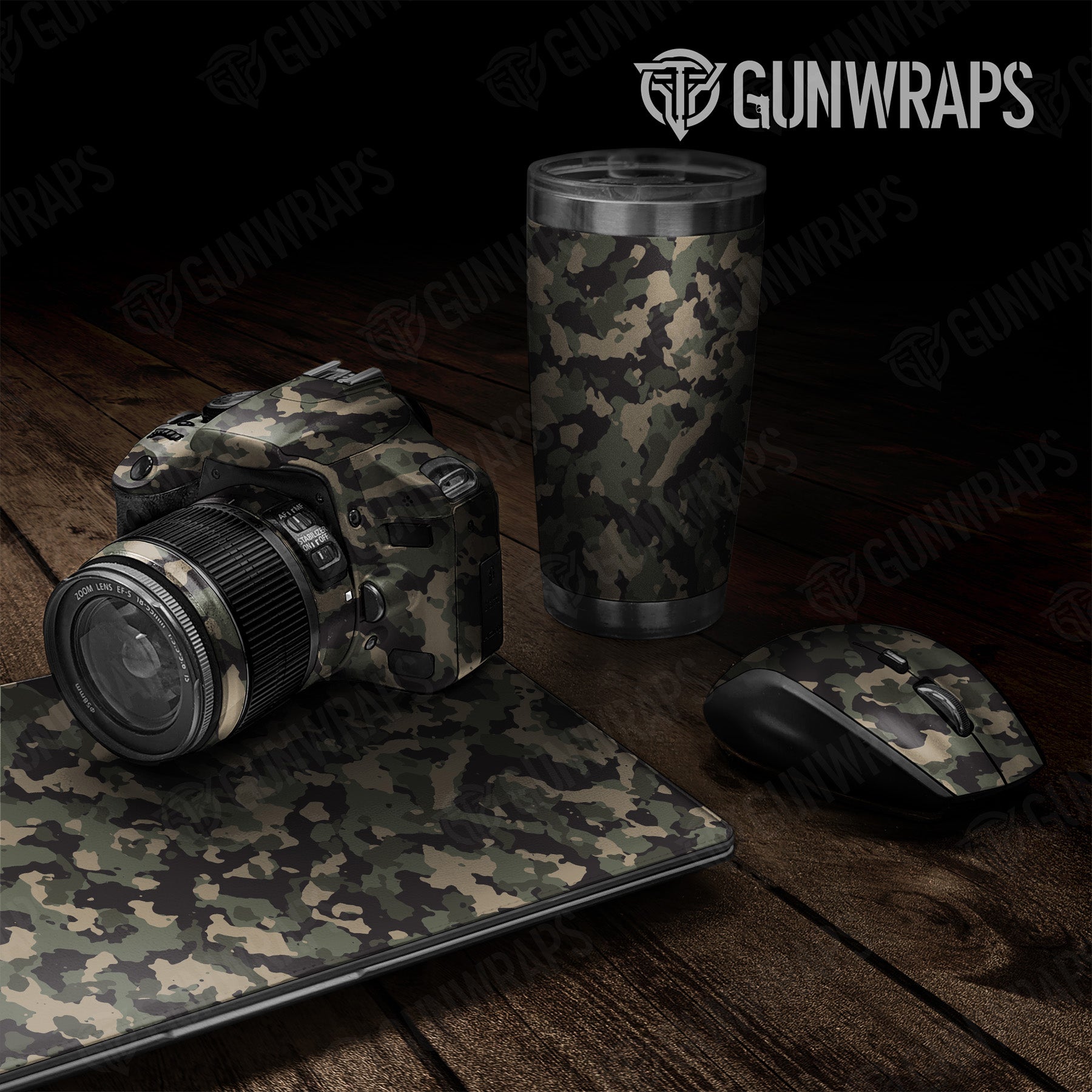 Universal Sheet Cumulus Militant Green Camo Gear Skin Vinyl Wrap Fashion