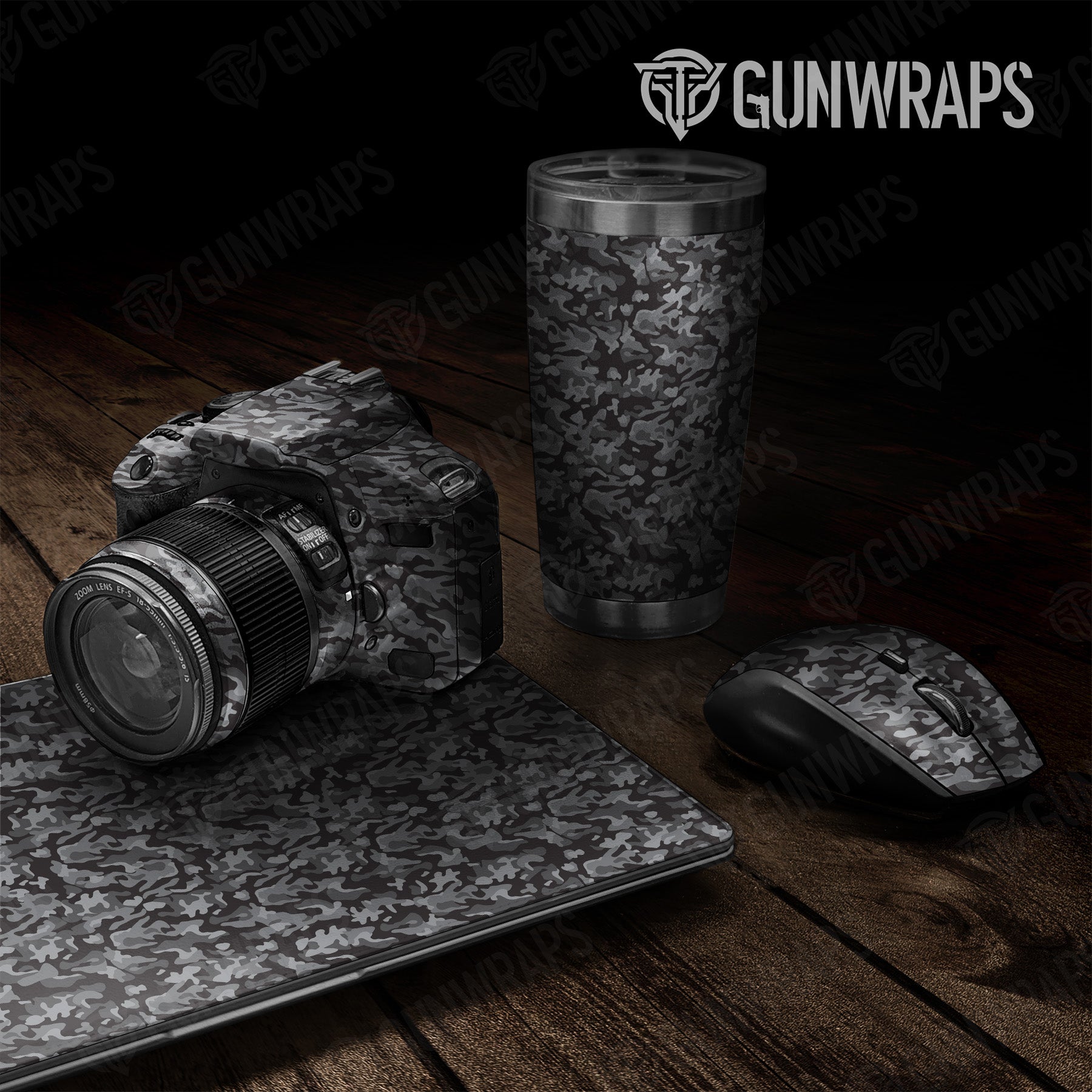 Universal Sheet Classic Midnight Camo Gear Skin Vinyl Wrap