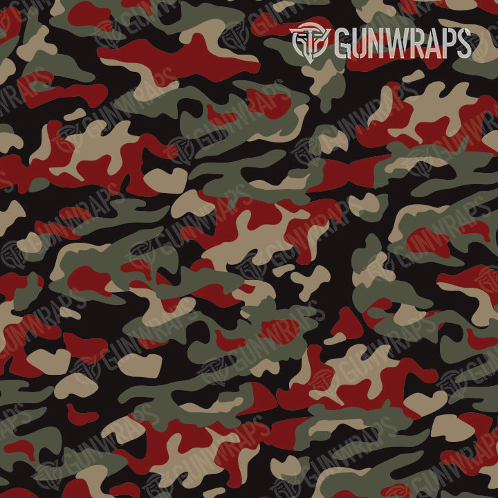 Universal Sheet Classic Militant Red Camo Gear Skin Vinyl Wrap
