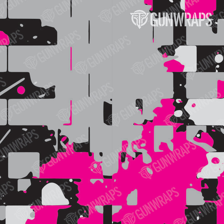 Universal Sheet Broken Plaid Magenta Camo Gear Skin Vinyl Wrap Discount