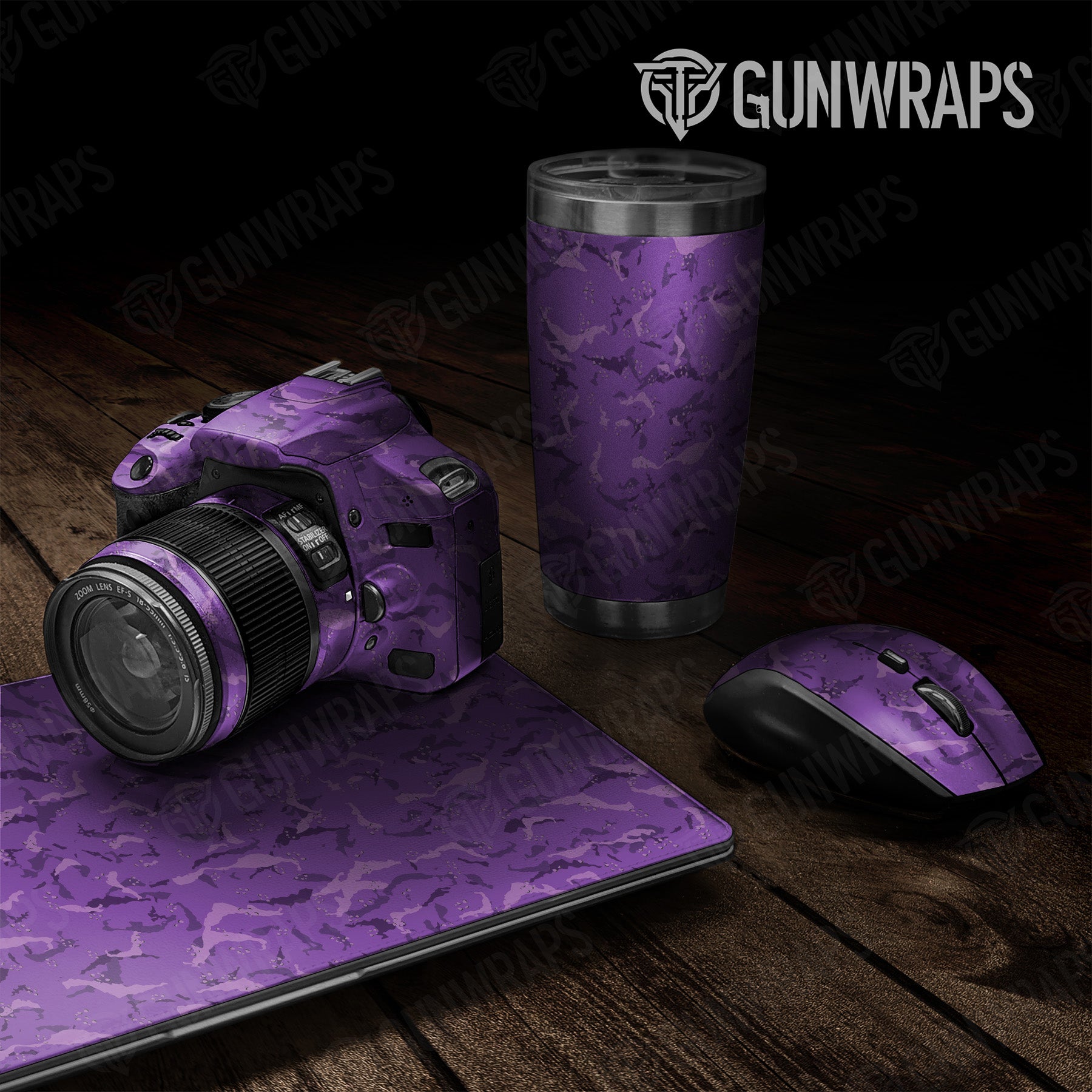 Universal Sheet Battle Storm Elite Purple Camo Gear Skin Vinyl Wrap
