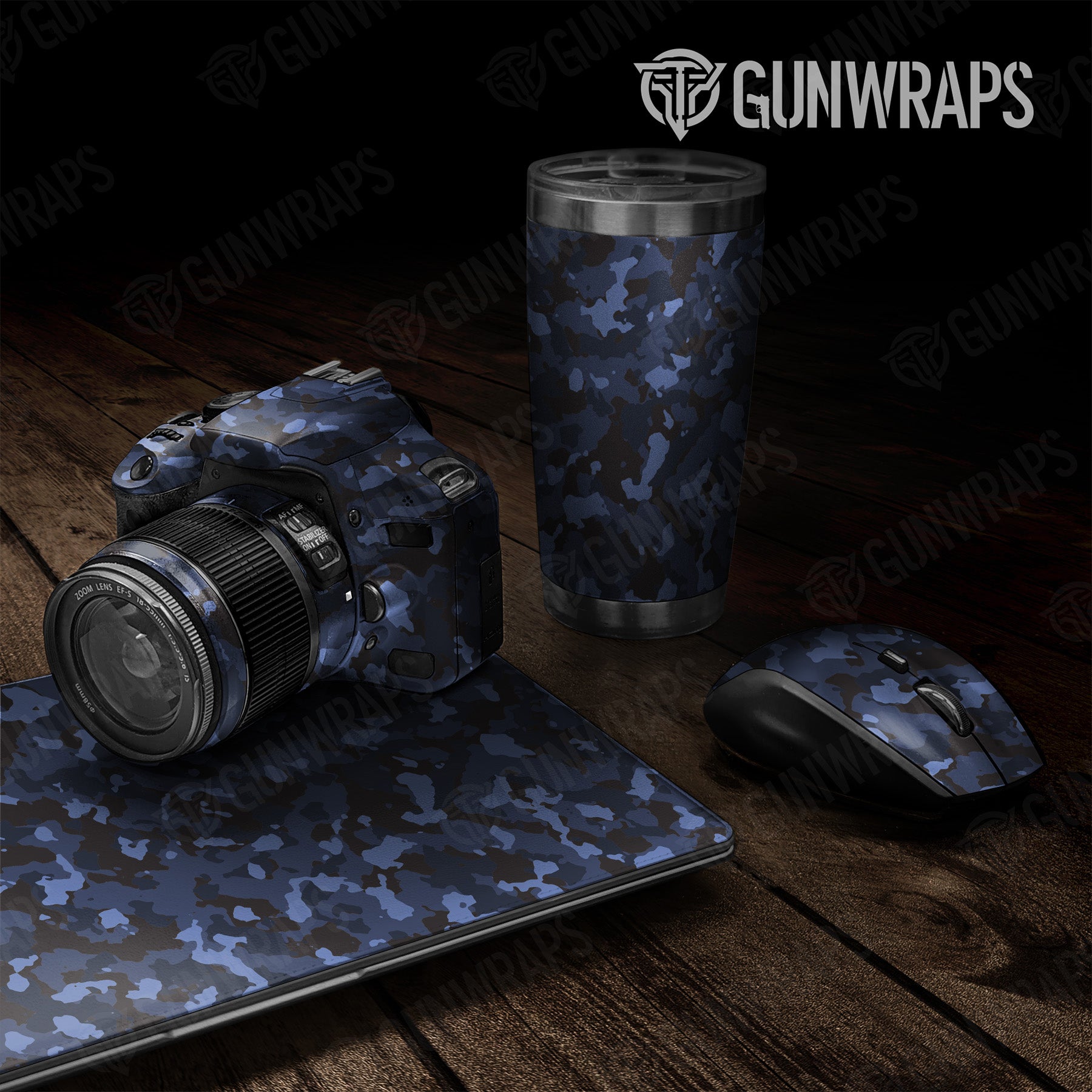 Universal Sheet Cumulus Blue Midnight Camo Gear Skin Vinyl Wrap