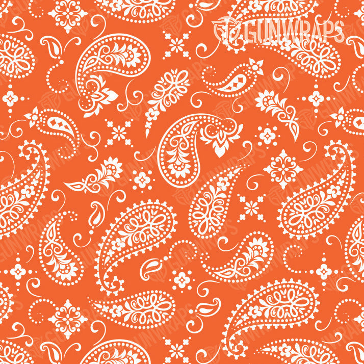 Universal Sheet Bandana Orange & White Gear Skin Vinyl Wrap