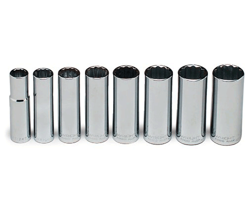 1/2″ Dr. Wright #409 8 Pc. 12 Pt. Deep Socket Set 1/2-15/16 (409WR)