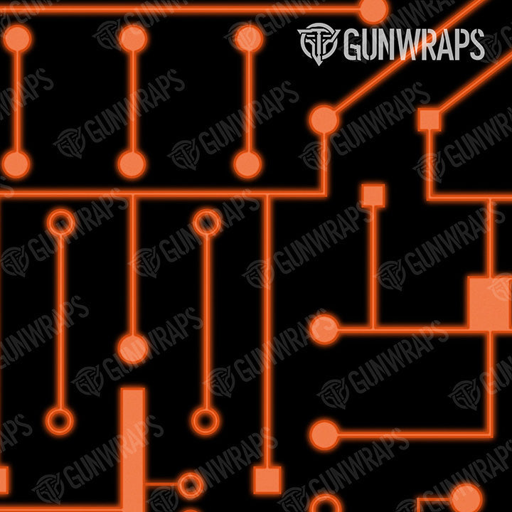 Universal Sheet Circuit Board Orange Gear Skin Vinyl Wrap