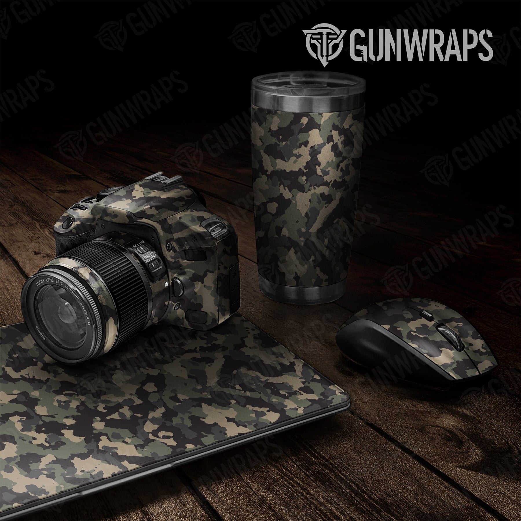 Universal Sheet Cumulus Militant Charcoal Camo Gear Skin Vinyl Wrap