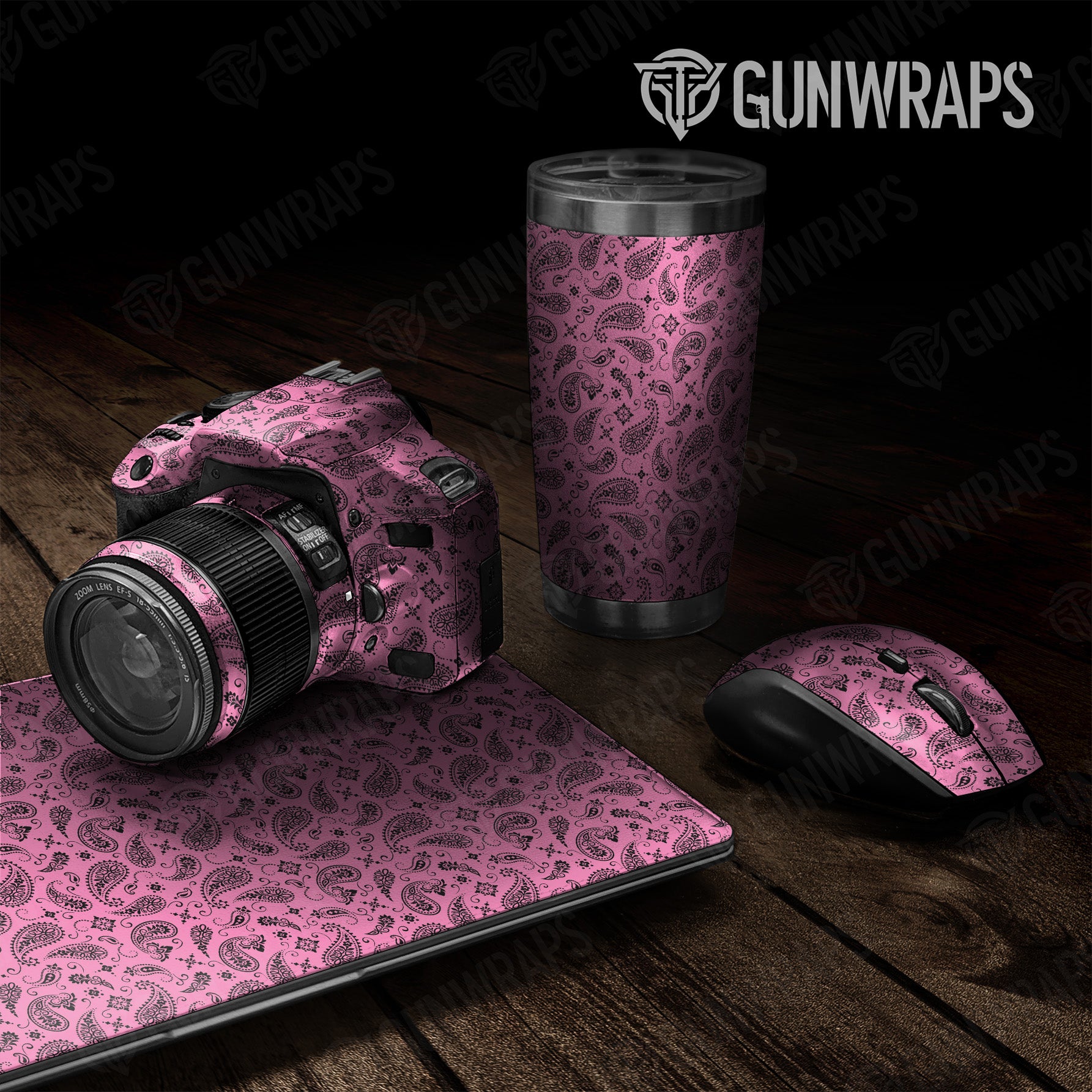 Universal Sheet Bandana Pink & Black Gear Skin Vinyl Wrap