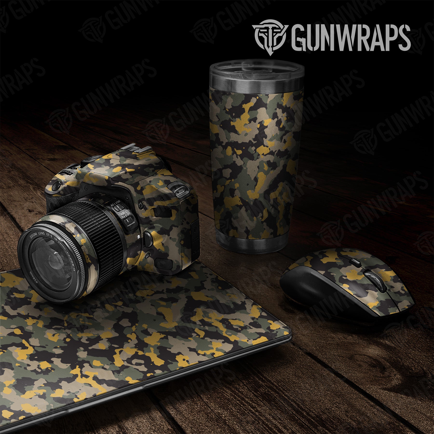 Universal Sheet Cumulus Militant Yellow Camo Gear Skin Vinyl Wrap