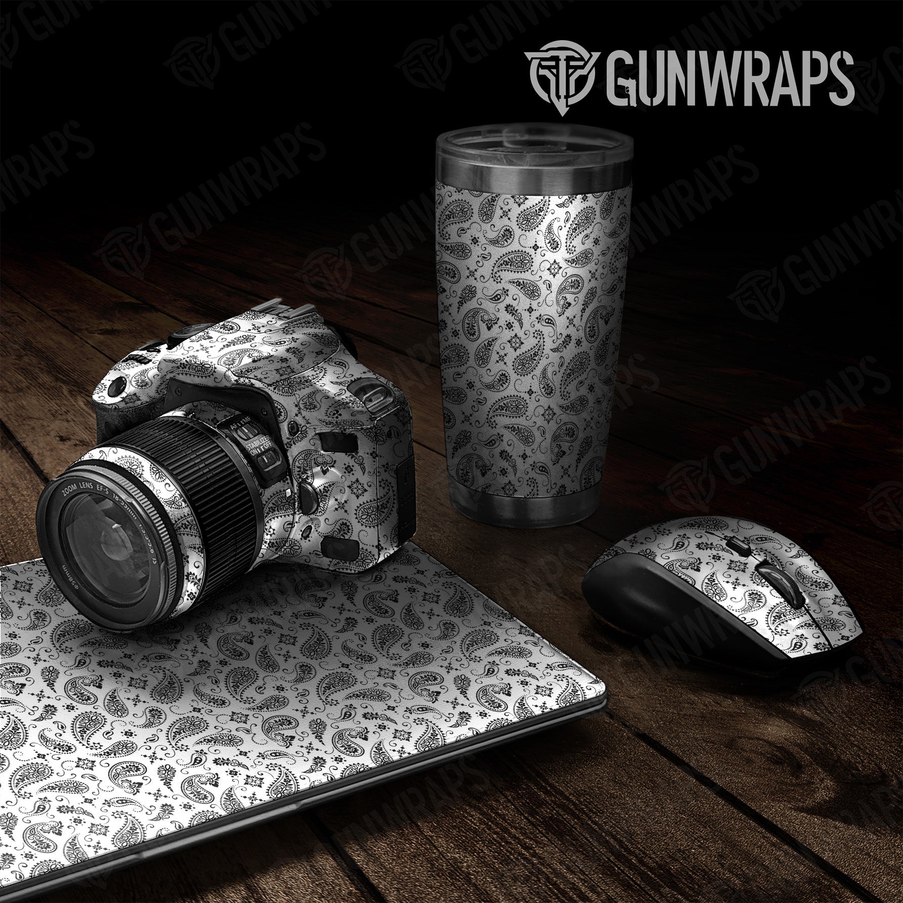 Universal Sheet Bandana White & Black Gear Skin Vinyl Wrap