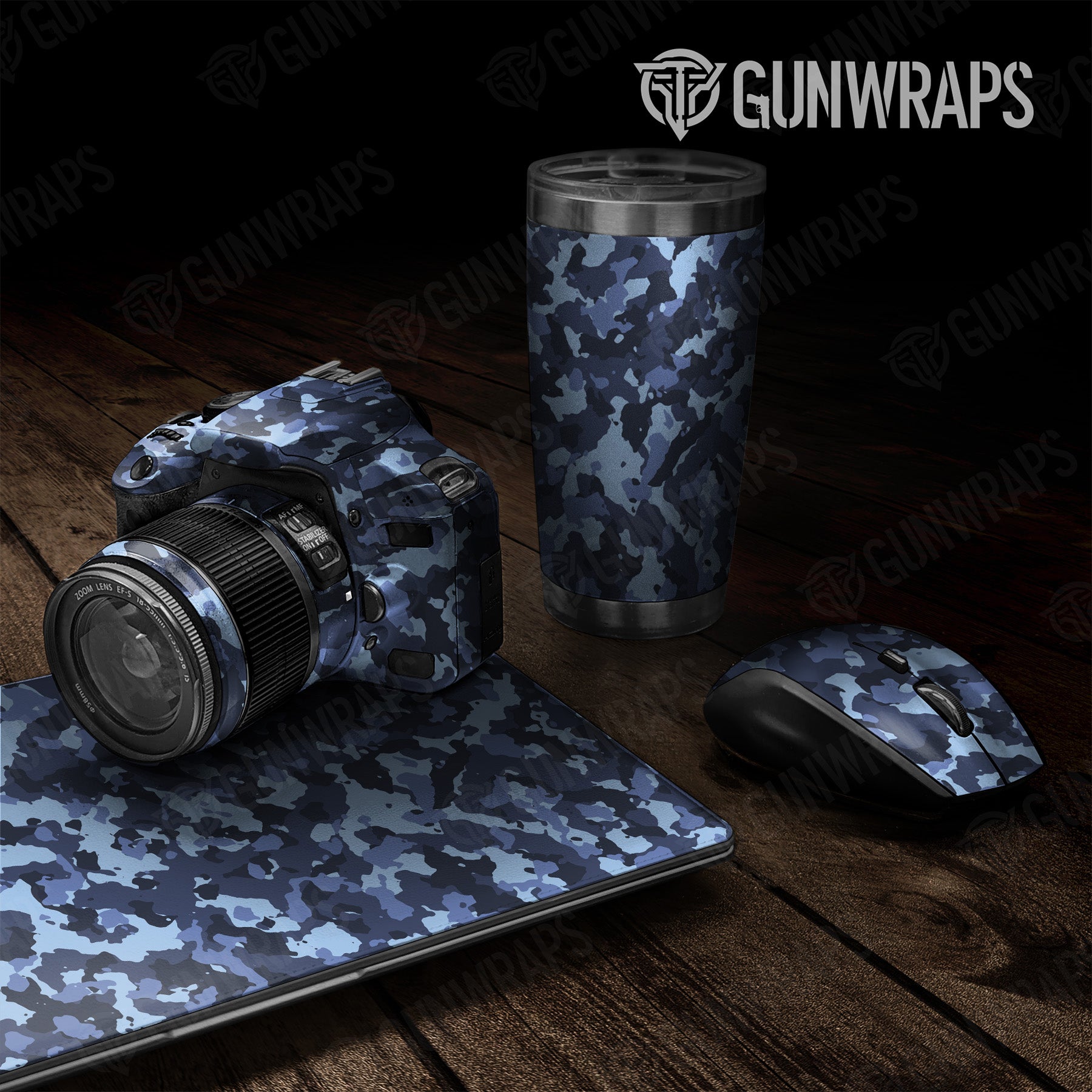 Universal Sheet Cumulus Blue Urban Night Camo Gear Skin Vinyl Wrap
