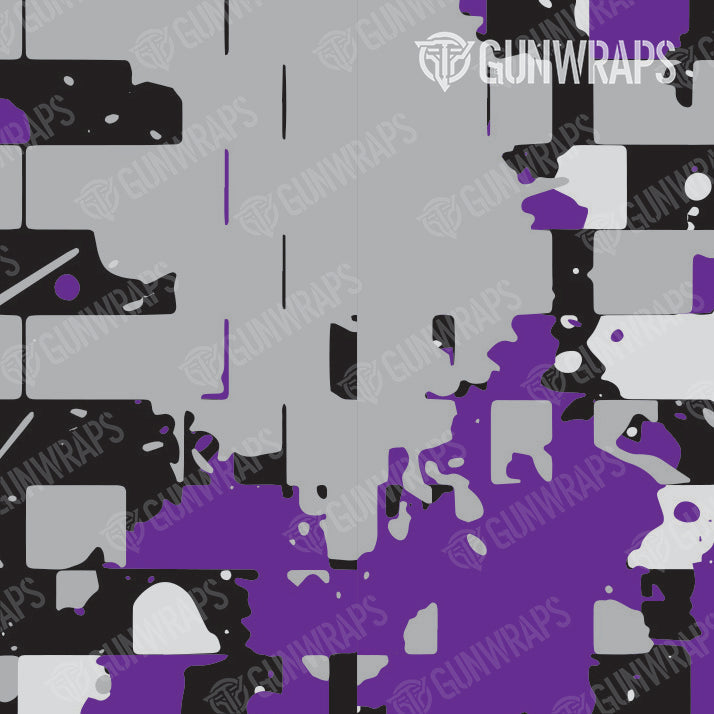 Universal Sheet Broken Plaid Purple Camo Gear Skin Vinyl Wrap on Sale