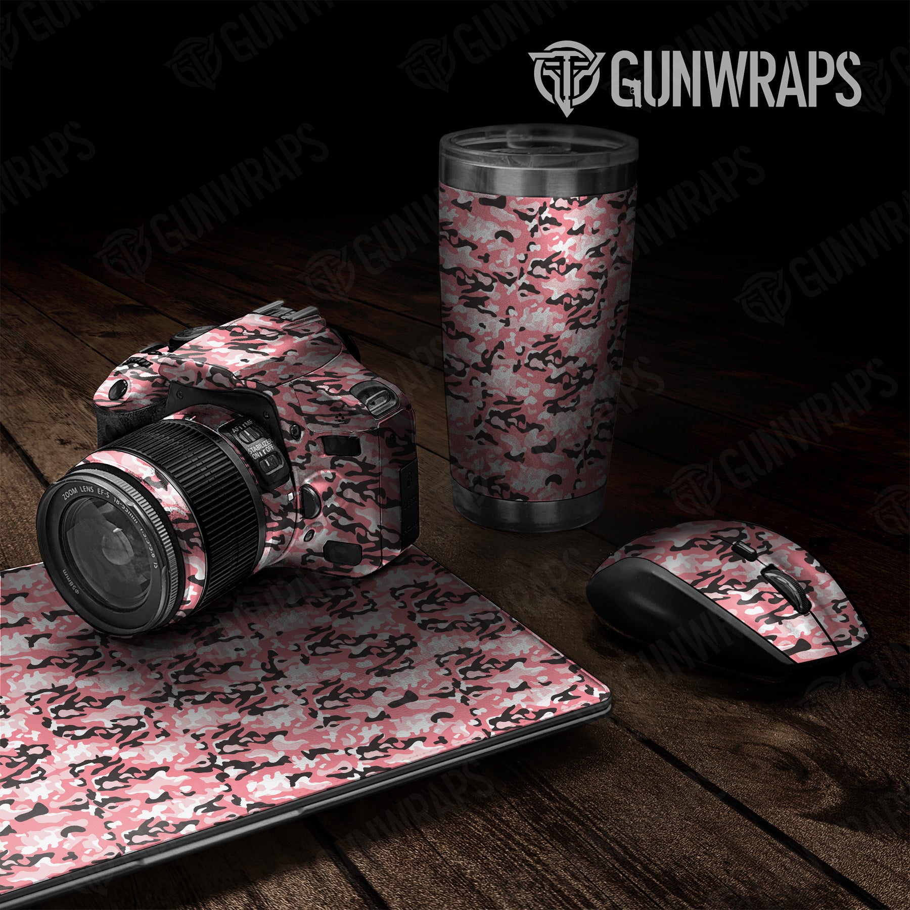 Universal Sheet Classic Pink Camo Gear Skin Vinyl Wrap