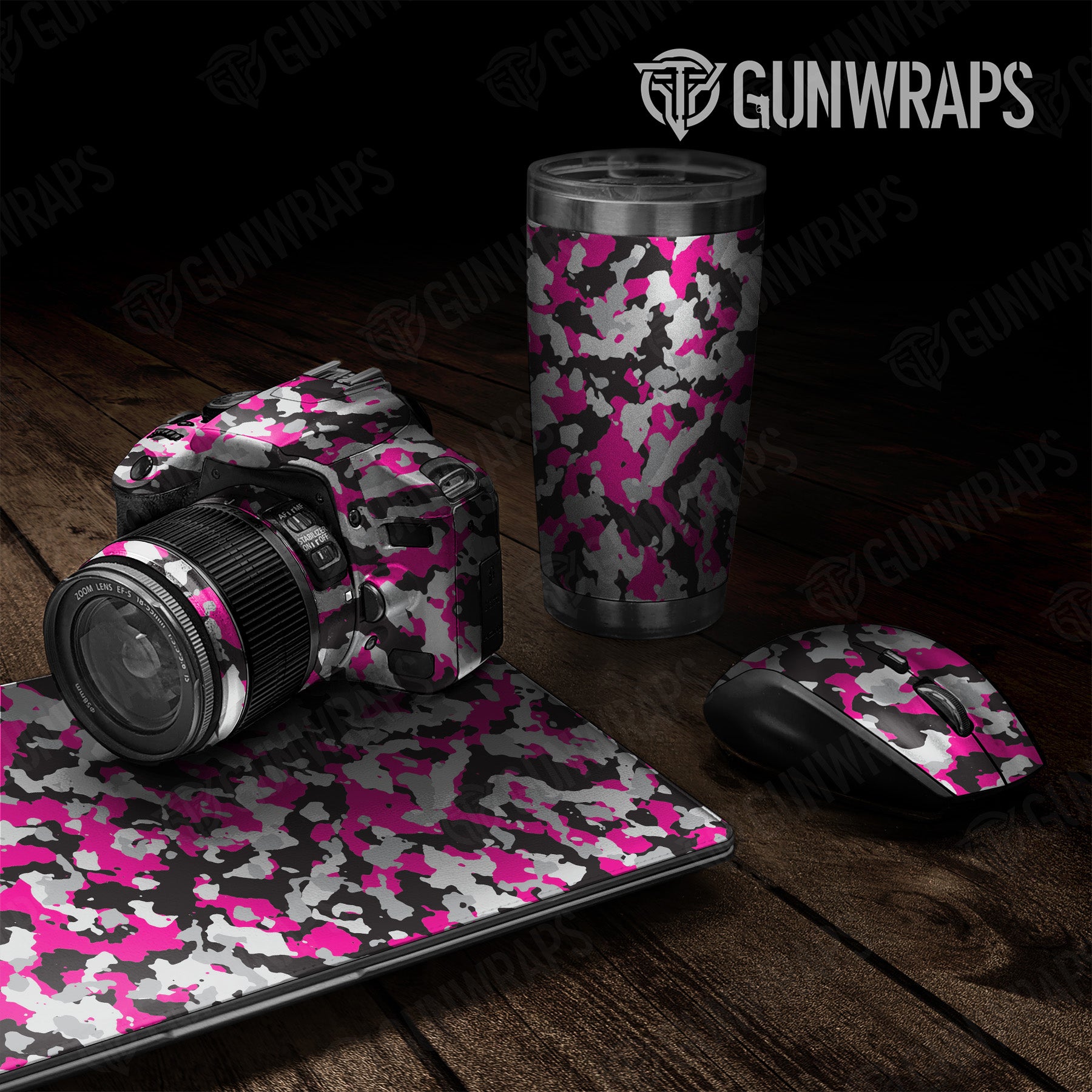 Universal Sheet Cumulus Magenta Tiger Camo Gear Skin Vinyl Wrap Hot on Sale