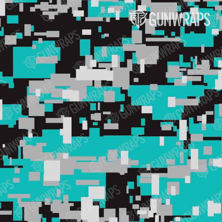 Universal Sheet Digital Tiffany Blue Tiger Camo Gear Skin Vinyl Wrap
