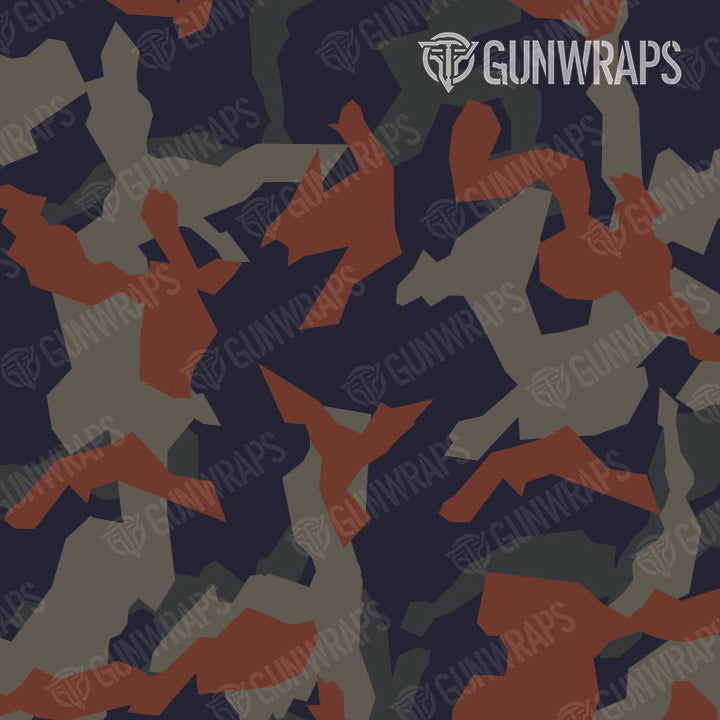 Universal Sheet Erratic Blue Copper Camo Gear Skin Vinyl Wrap