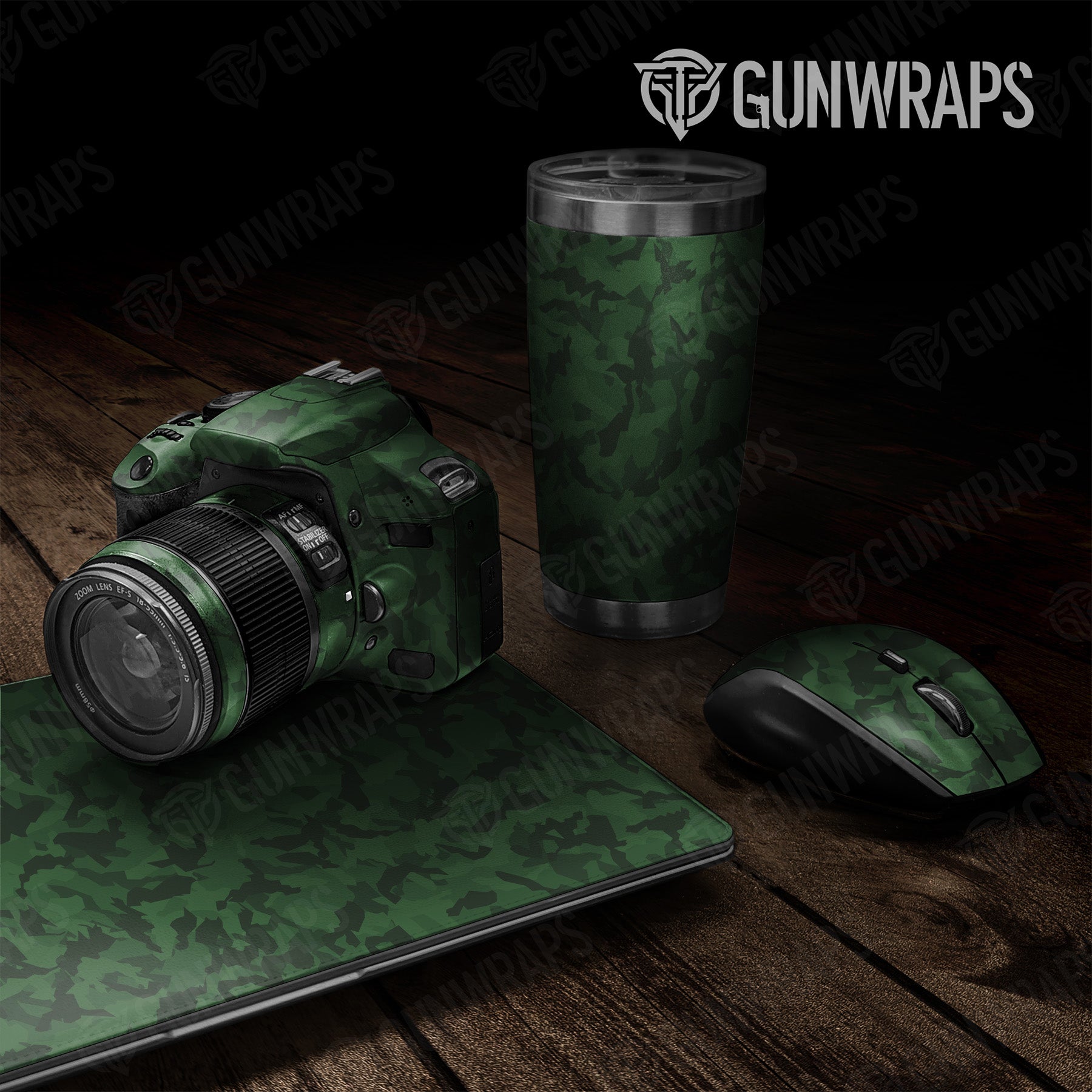 Universal Sheet Erratic Elite Green Camo Gear Skin Vinyl Wrap on Sale