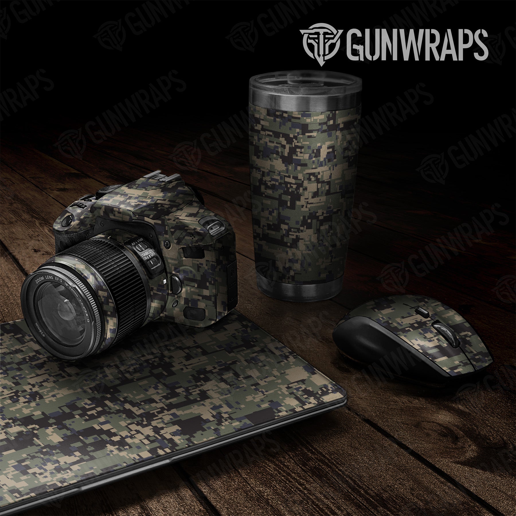 Universal Sheet Digital Militant Blue Camo Gear Skin Vinyl Wrap