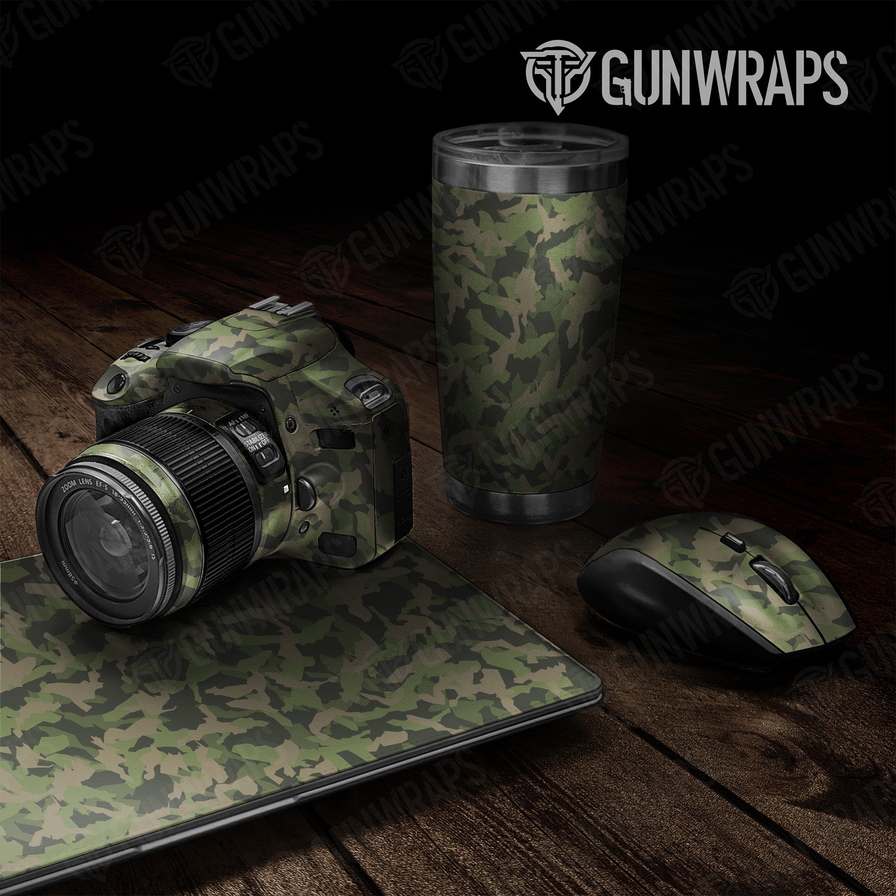 Universal Sheet Erratic Army Green Camo Gear Skin Vinyl Wrap on Sale