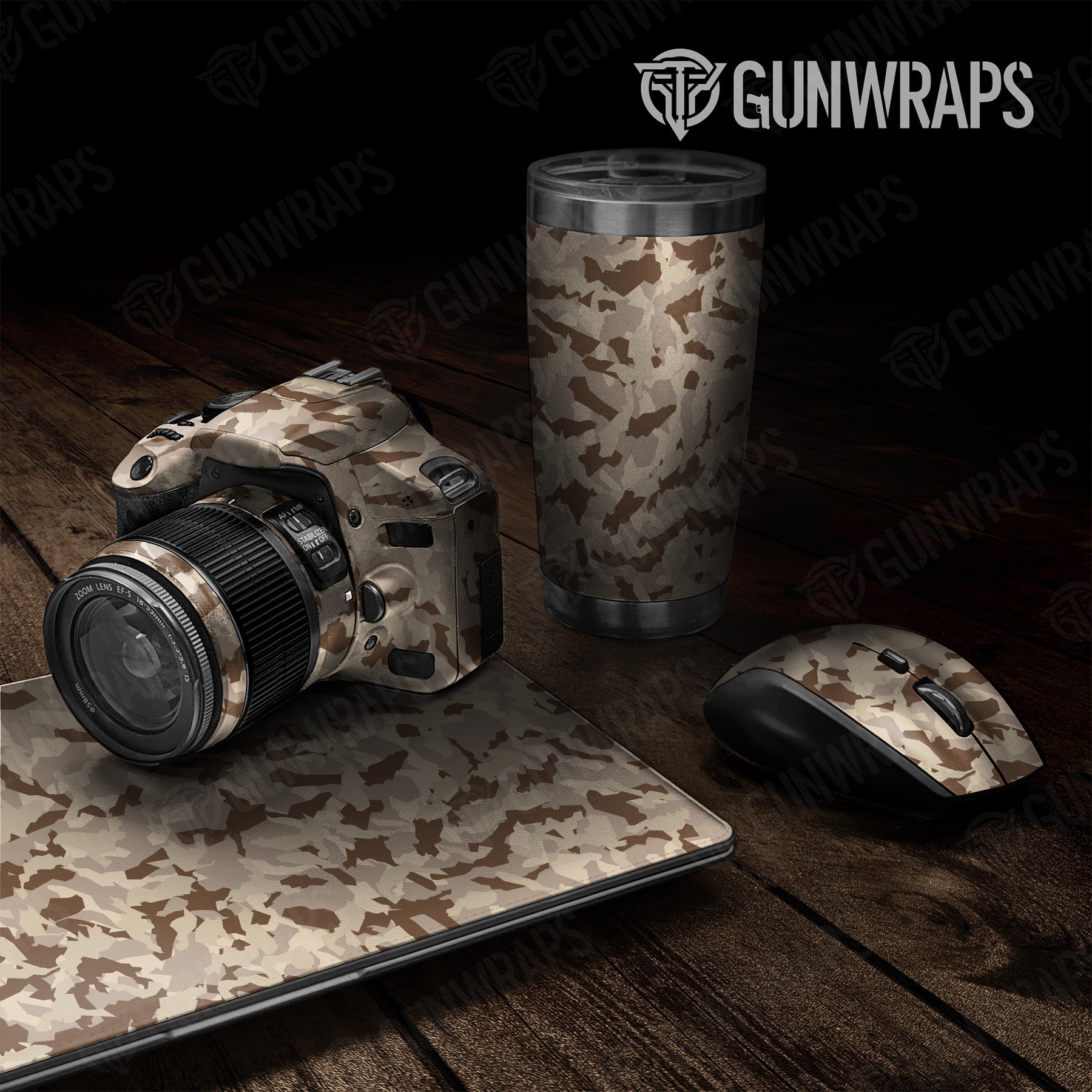 Universal Sheet Erratic Desert Camo Gear Skin Vinyl Wrap