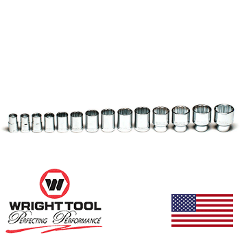 1/2″ Dr. Wright 14 Piece 12 Point Standard Socket Set 7/16 – 1 1/4 (416WR) Fashion
