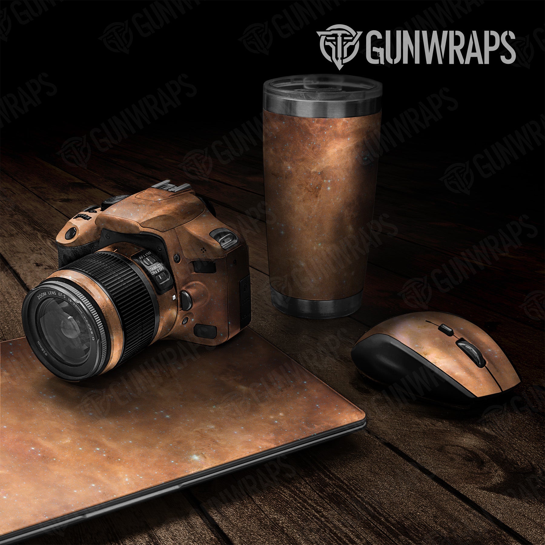 Universal Sheet Galaxy Orange Nebula Gear Skin Vinyl Wrap Supply