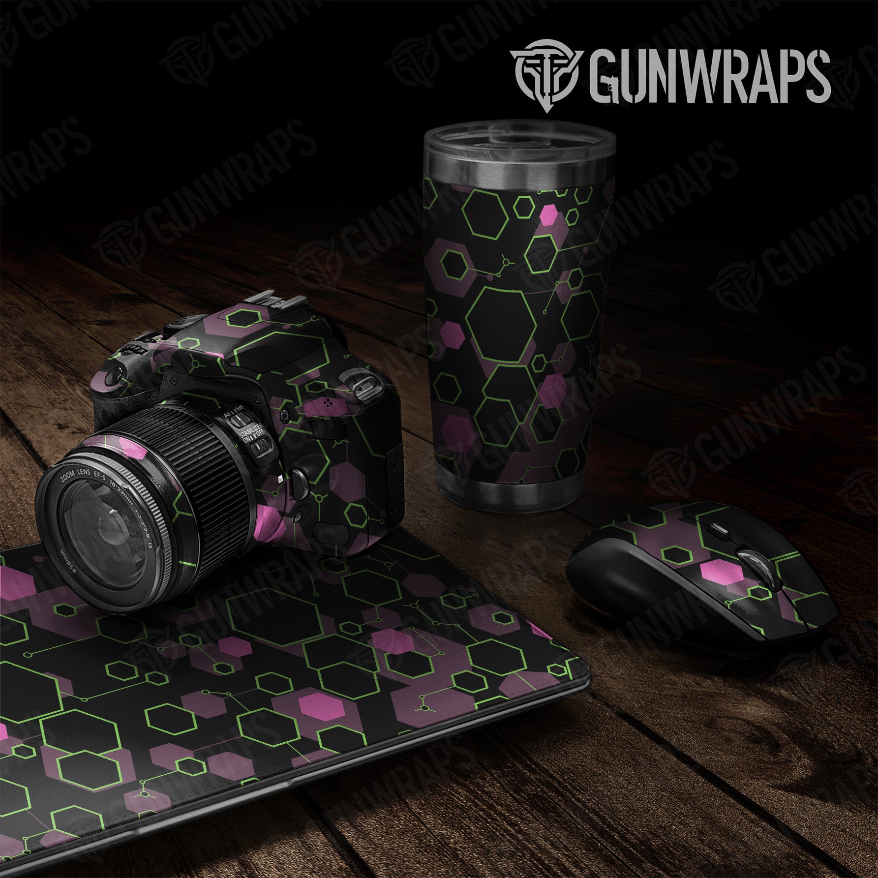 Universal Sheet Hex DNA Neon Night Gear Skin Vinyl Wrap