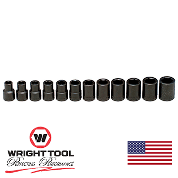 1/2″ Drive 12 Piece 6 Point Standard Metric Impact Socket Set (460WR)