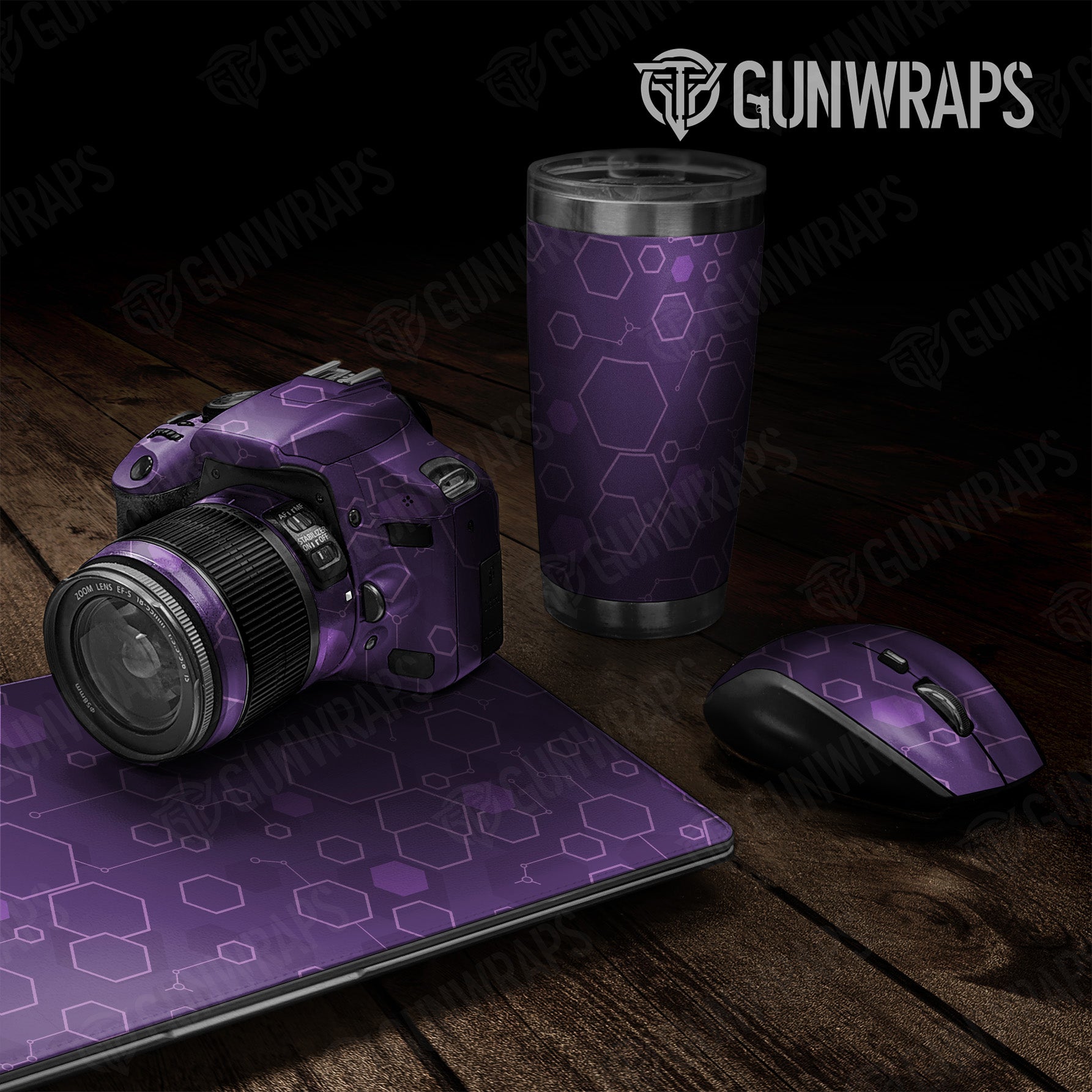 Universal Sheet Hex DNA Elite Purple Gear Skin Vinyl Wrap