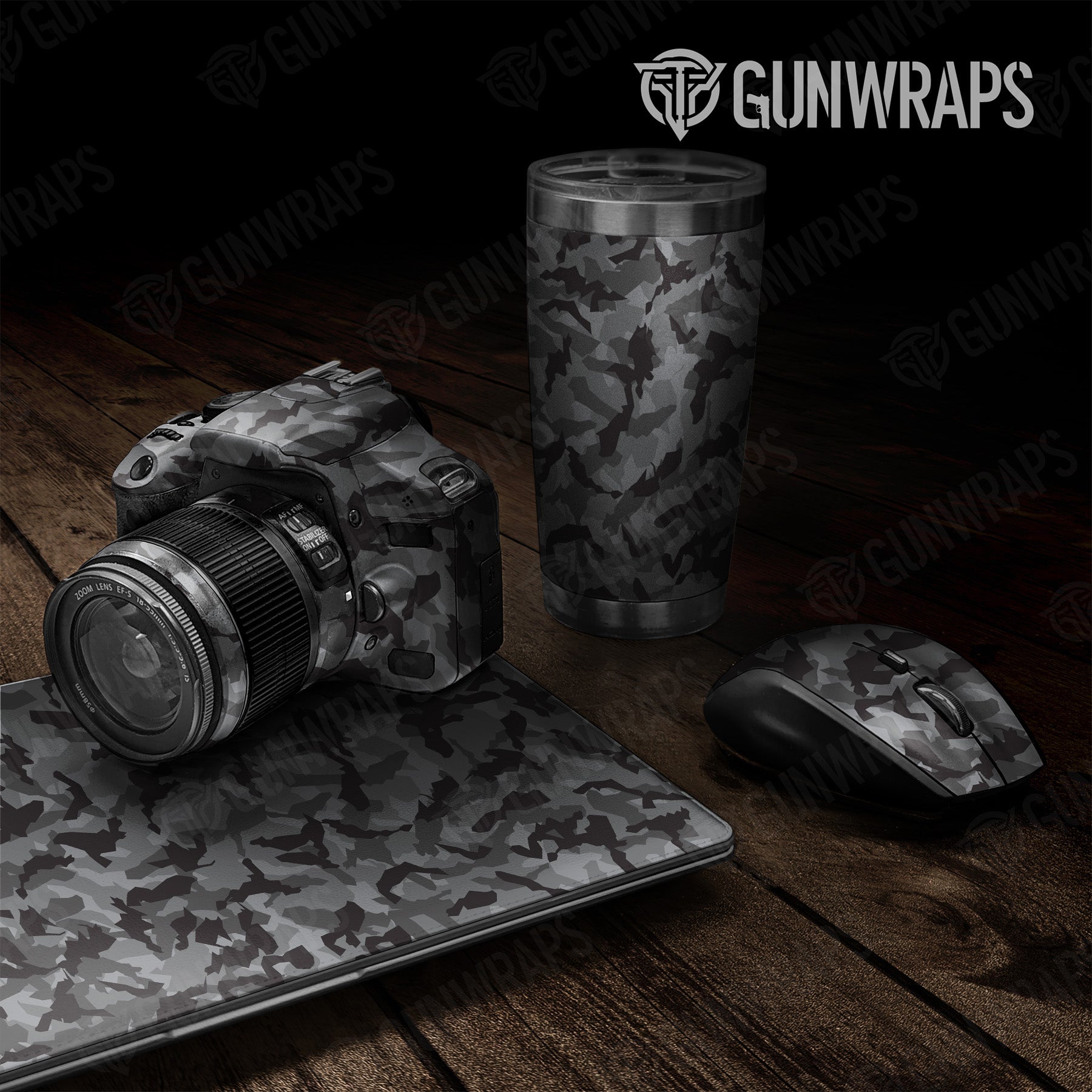 Universal Sheet Erratic Midnight Camo Gear Skin Vinyl Wrap