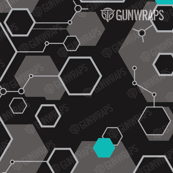 Universal Sheet Hex DNA Tiffany Blue Gear Skin Vinyl Wrap