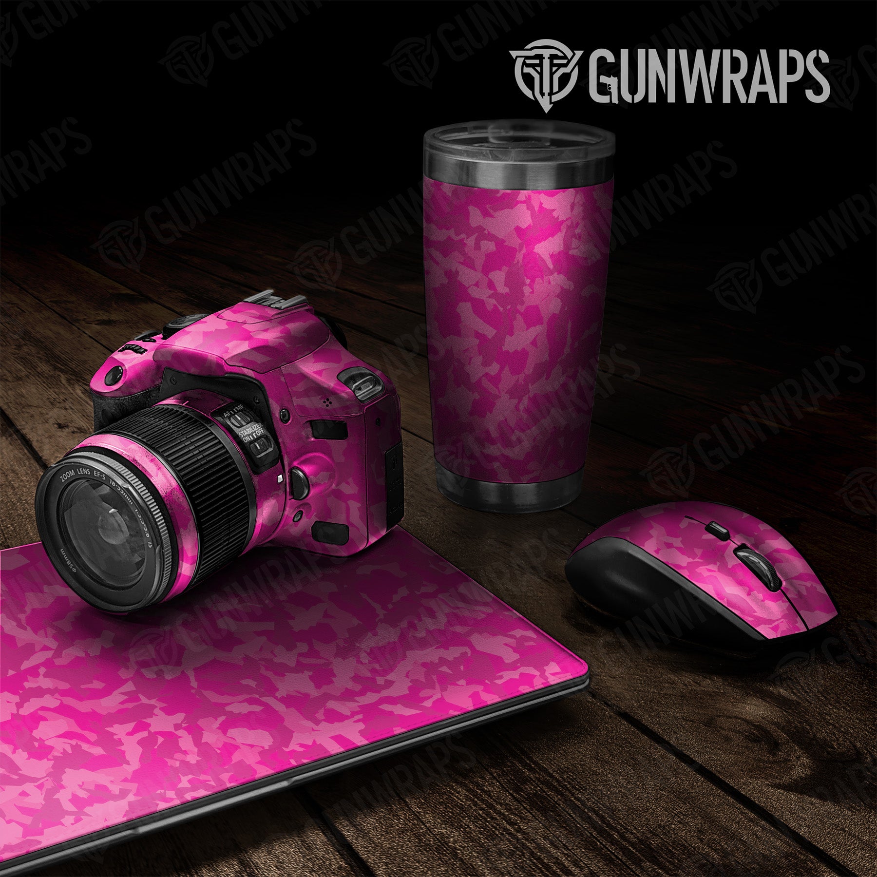 Universal Sheet Erratic Elite Magenta Camo Gear Skin Vinyl Wrap