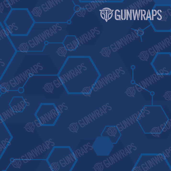 Universal Sheet Hex DNA Elite Blue Gear Skin Vinyl Wrap Online now