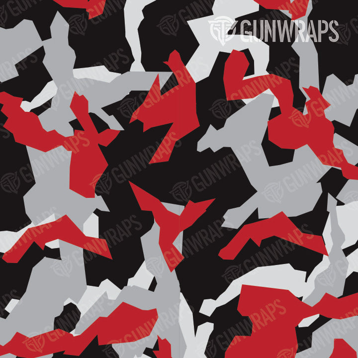Universal Sheet Erratic Red Tiger Camo Gear Skin Vinyl Wrap