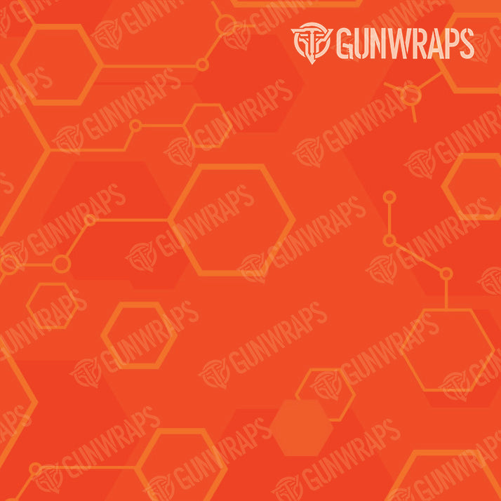 Universal Sheet Hex DNA Elite Orange Gear Skin Vinyl Wrap
