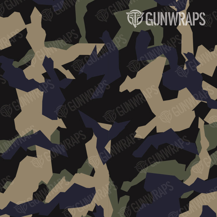 Universal Sheet Erratic Militant Blue Camo Gear Skin Vinyl Wrap
