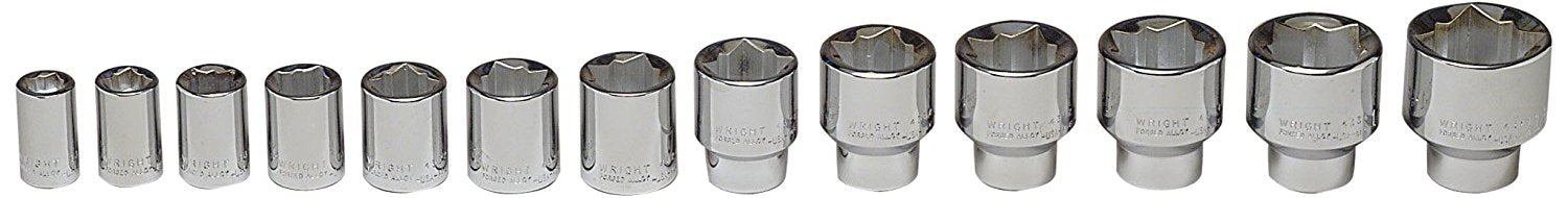 1/2″ Drive 13 Piece 8 Point Socket Set 7/16″ – 1-1/4″ (450WR)
