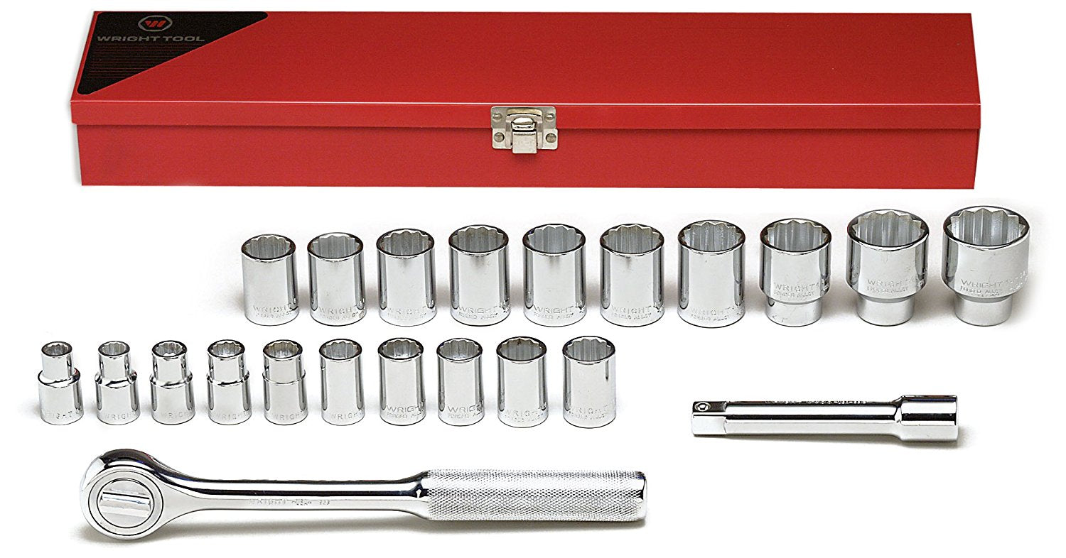 1/2″ Drive 22 Piece 12 Point Standard Metric Socket Set (472WR)