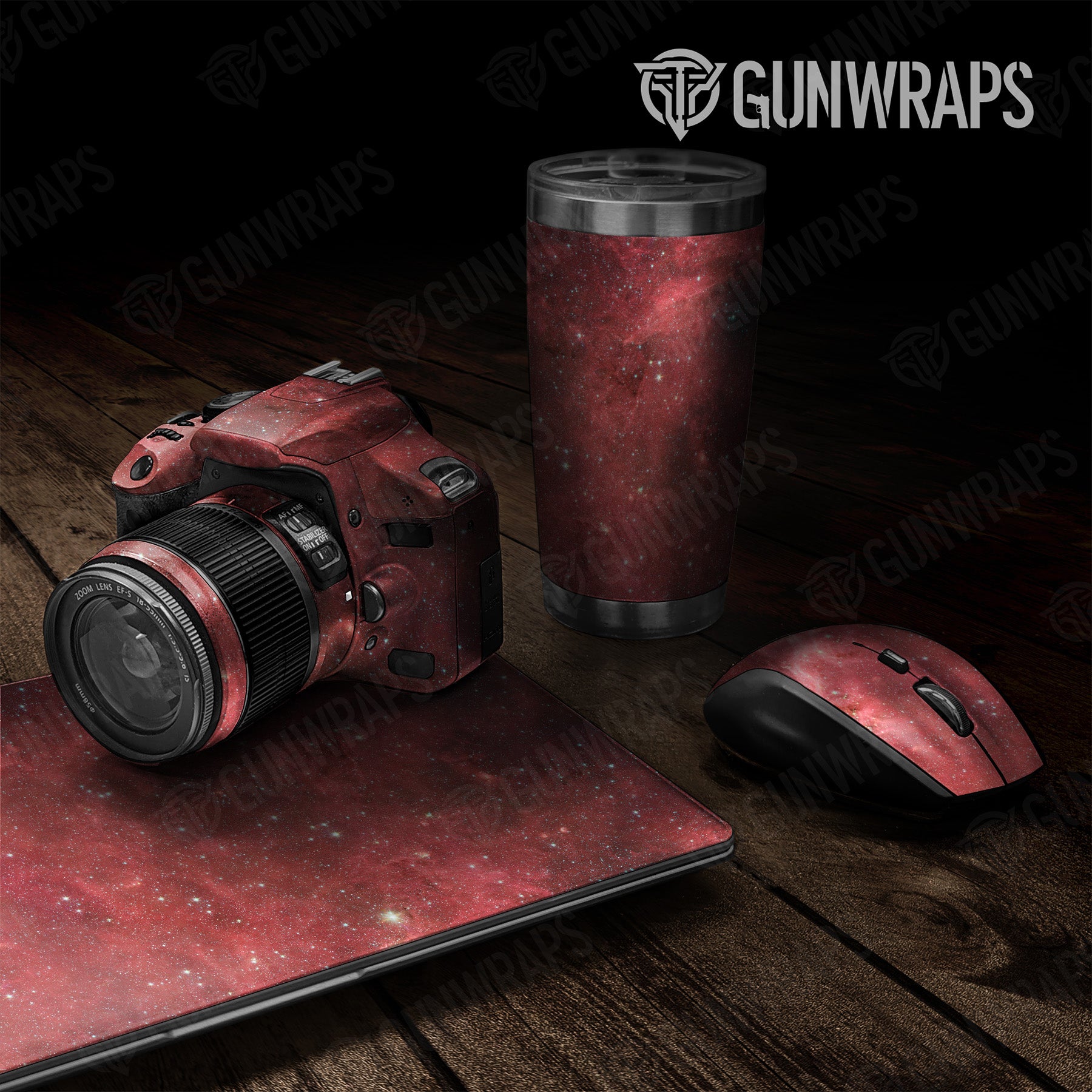 Universal Sheet Galaxy Red Nebula Gear Skin Vinyl Wrap