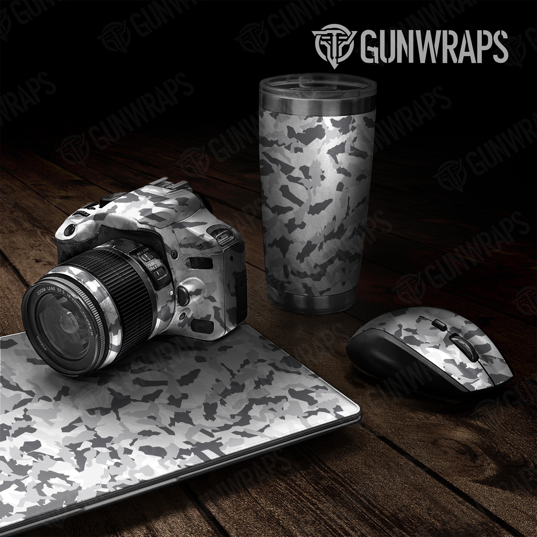 Universal Sheet Erratic Snow Camo Gear Skin Vinyl Wrap on Sale