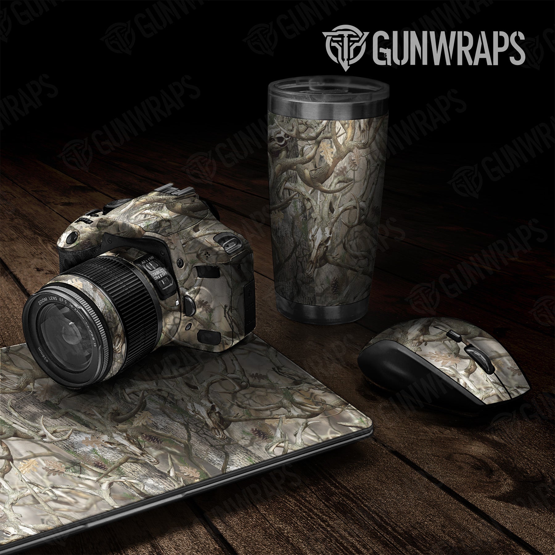 Universal Sheet Nature Lifeless Woods Buck Skull Camo Gear Skin Vinyl Wrap