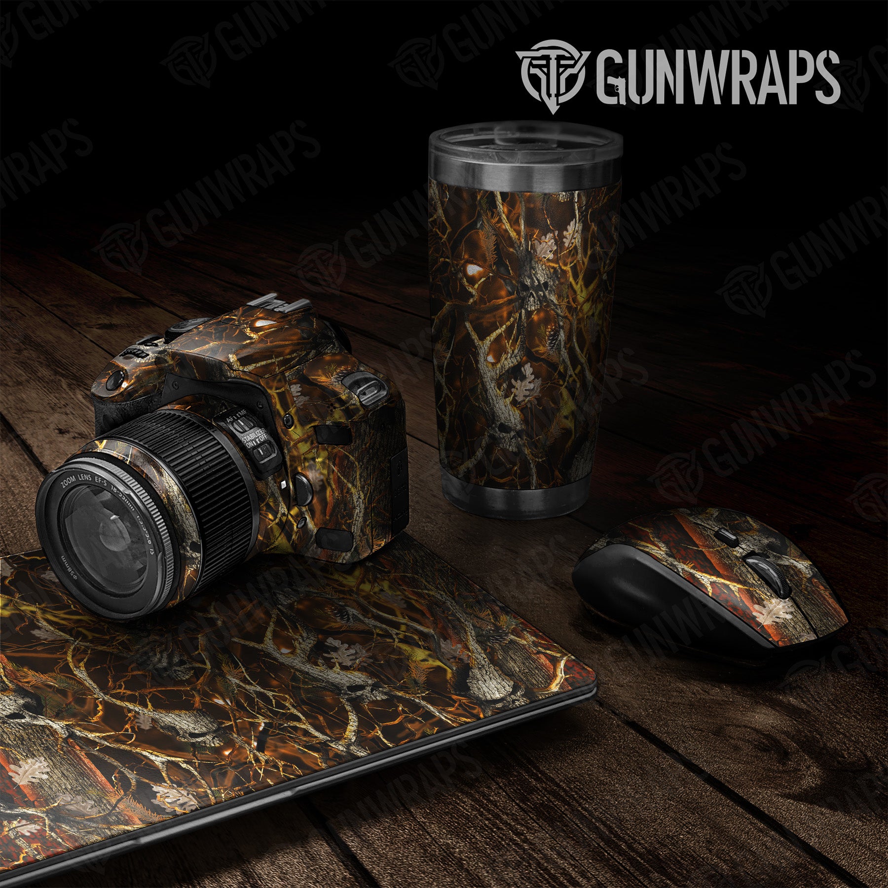 Universal Sheet Nature Burning Voodoo Camo Gear Skin Vinyl Wrap