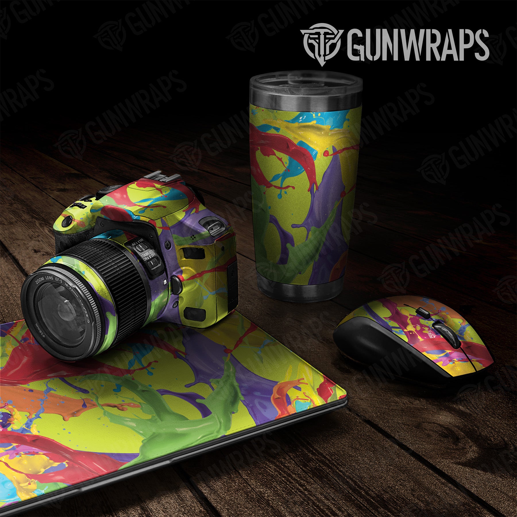 Universal Sheet Paint Splatter Lime Gear Skin Vinyl Wrap