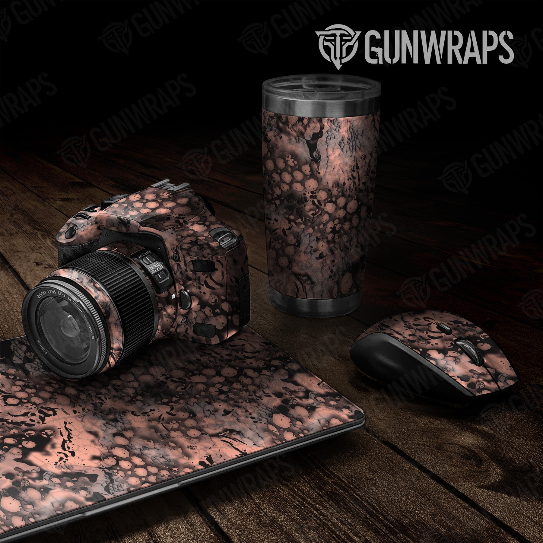 Universal Sheet Pulse Coral Camo Gear Skin Vinyl Wrap Fashion