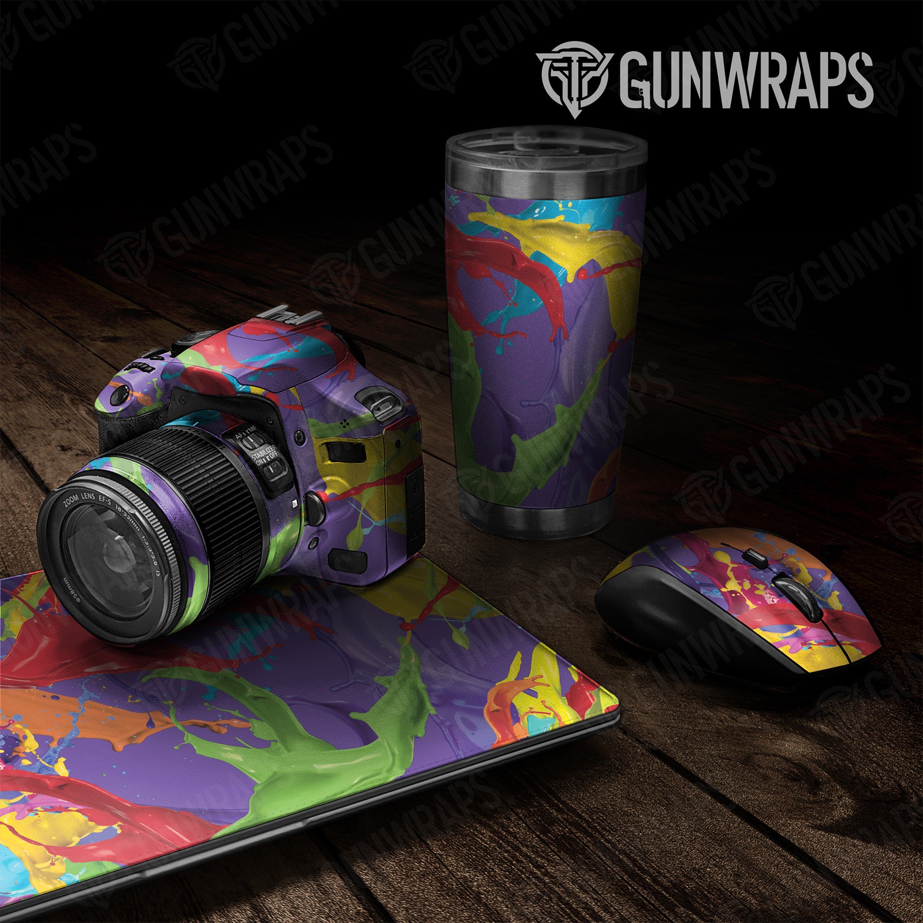 Universal Sheet Paint Splatter Purple Gear Skin Vinyl Wrap Fashion