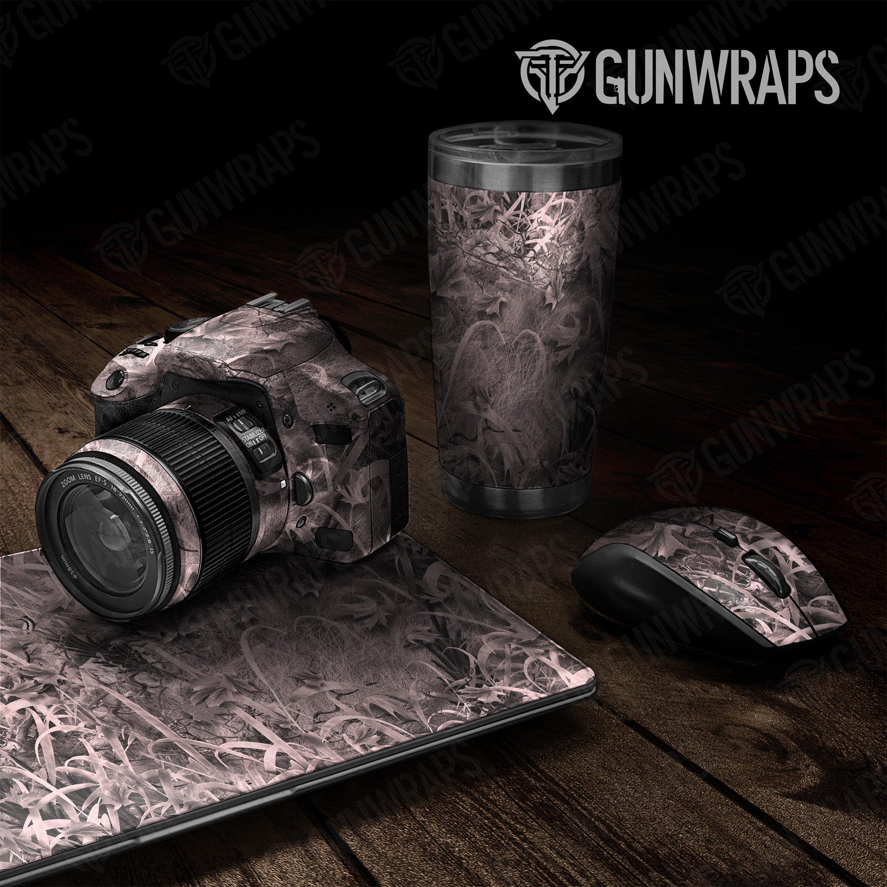 Universal Sheet Nature Pink Grassland Camo Gear Skin Vinyl Wrap