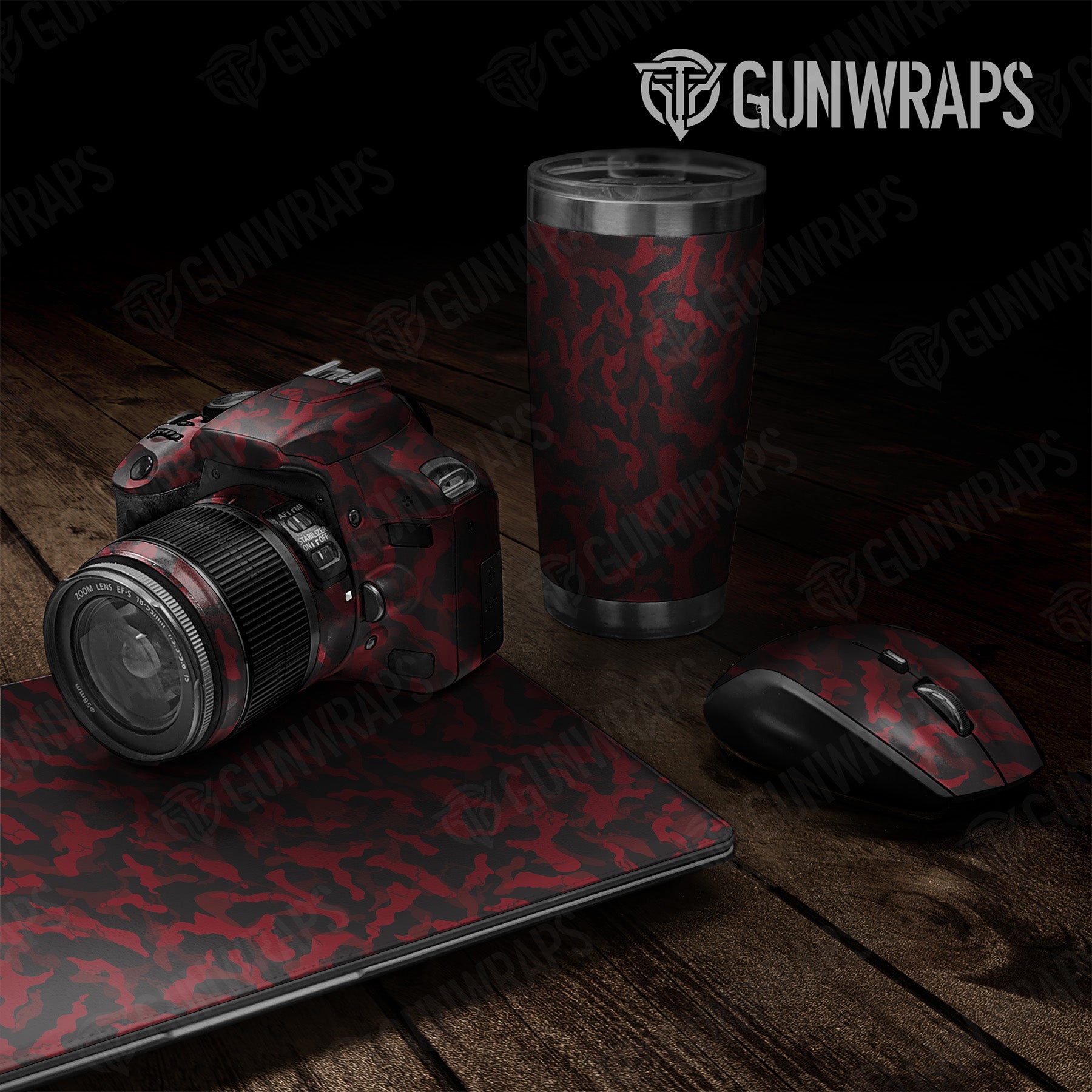 Universal Sheet Ragged Vampire Red Camo Gear Skin Vinyl Wrap