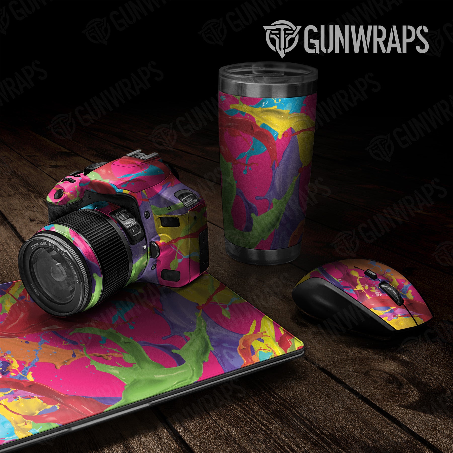 Universal Sheet Paint Splatter Magenta Gear Skin Vinyl Wrap Hot on Sale
