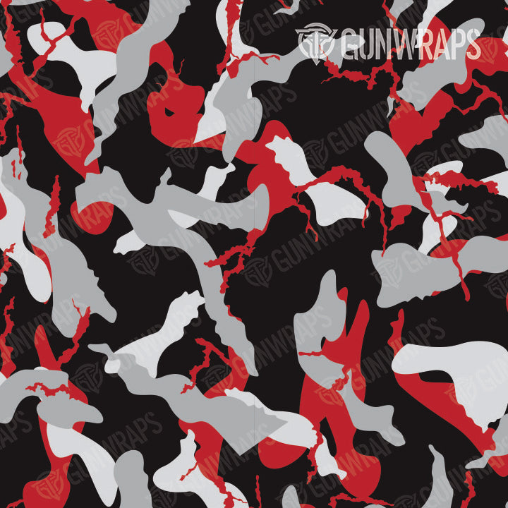 Universal Sheet Ragged Red Tiger Camo Gear Skin Vinyl Wrap